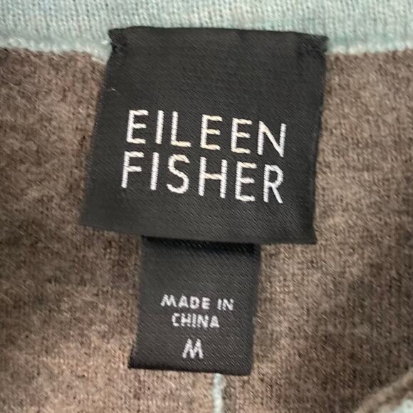 NWOT EILEEN FISHER Jacket Women M Blue Felted-Merino-Wool Raw-Hem Pocket 3-Btn - Picture 4 of 6